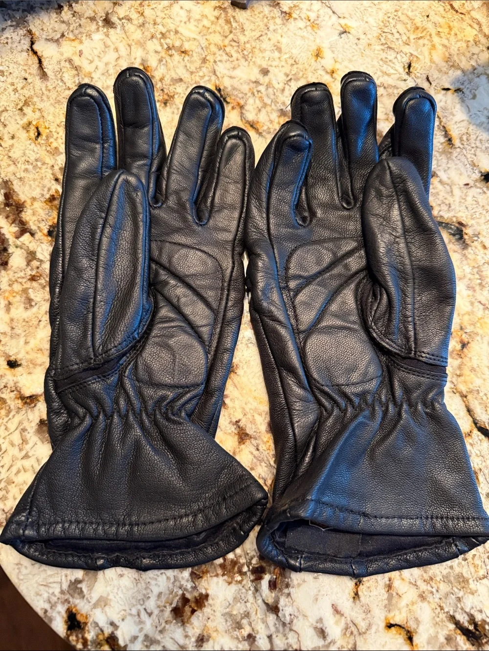 Harley-Davidson Black Leather Studded Motorcycle Gloves